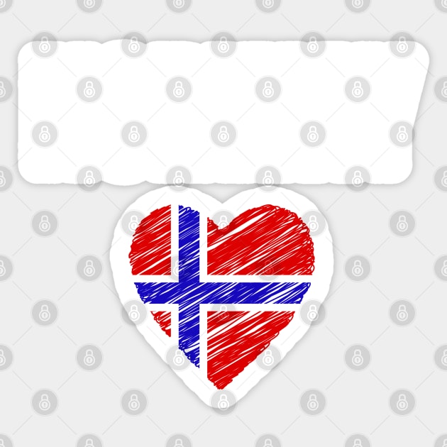 Norway flag, Norway heart Sticker by eka123